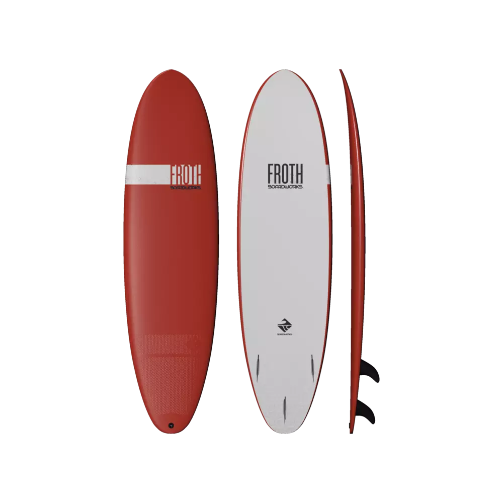 BOARDWORKS - Froth 7' Longboard - Red - 4430309510 - TOP 