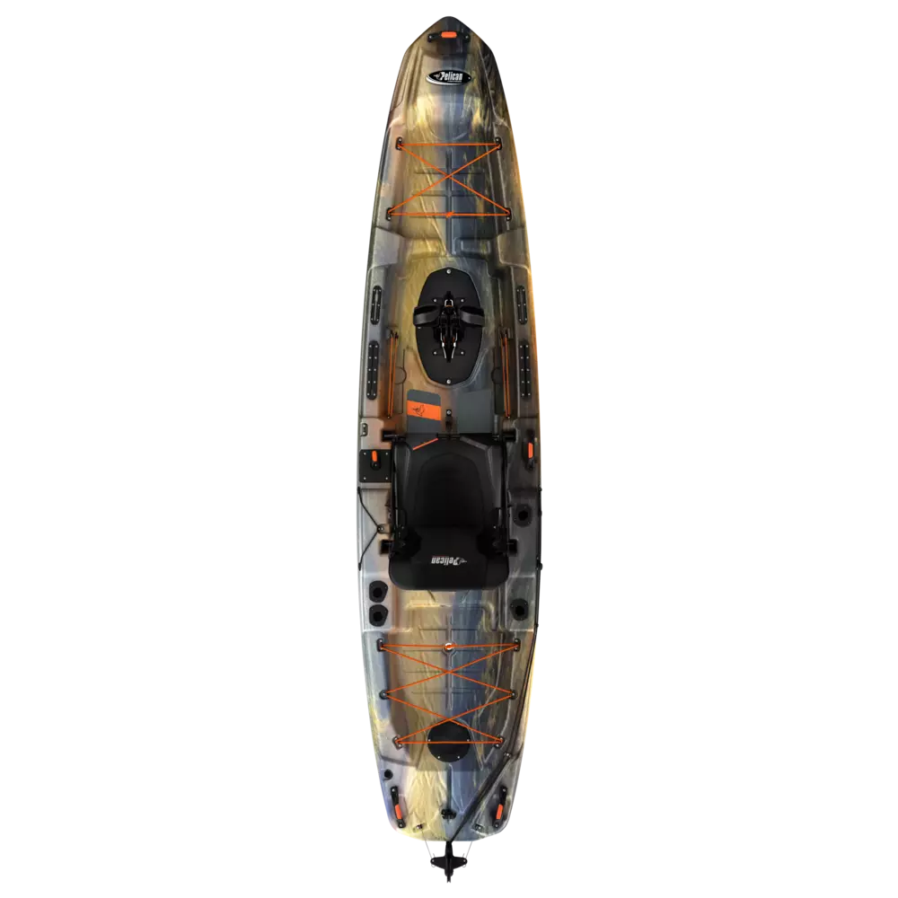 PELICAN - Catch 130 Hydryve II Fishing Kayak - Grey - KRP13P100-00 - TOP