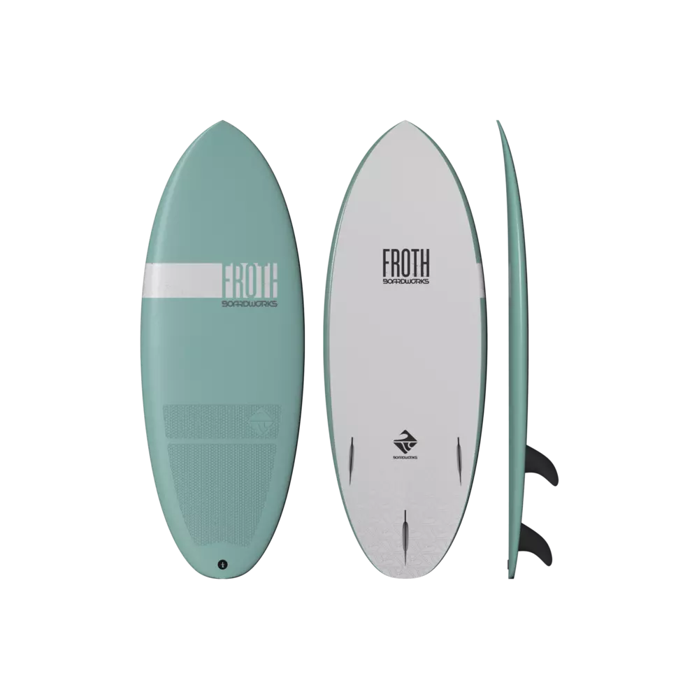 BOARDWORKS - Planche de surf courte Froth de 1,5 m (5 pi) - Green - 4430289509 - TOP 