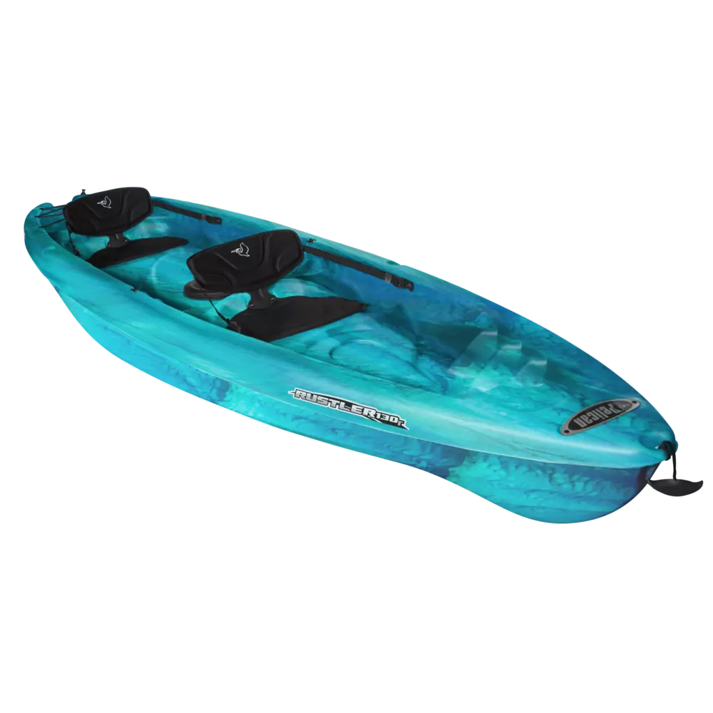 PELICAN - RUSTLER 130T Tandem Recreational Kayak with Paddle - White - KUF13P102-00 - ISO