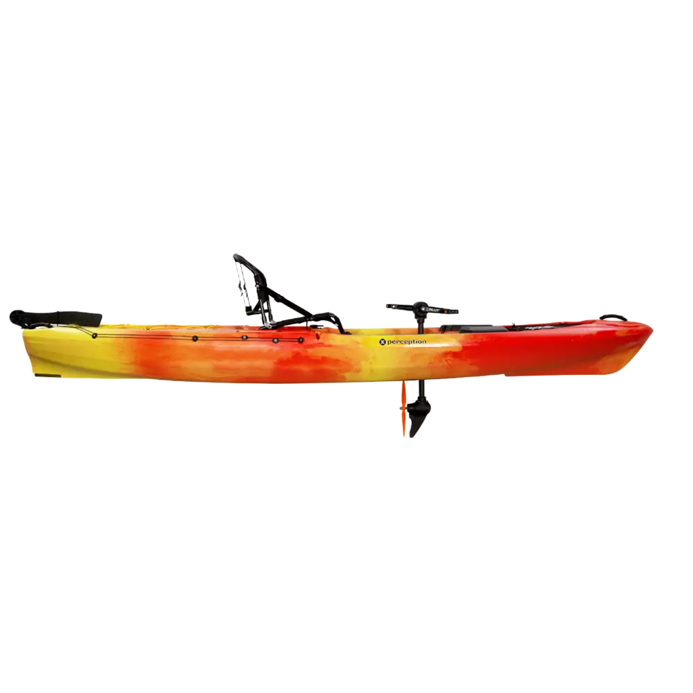 PERCEPTION - Pescador Pilot 12.0 Fishing Kayak - Red - 9351587042 - SIDE