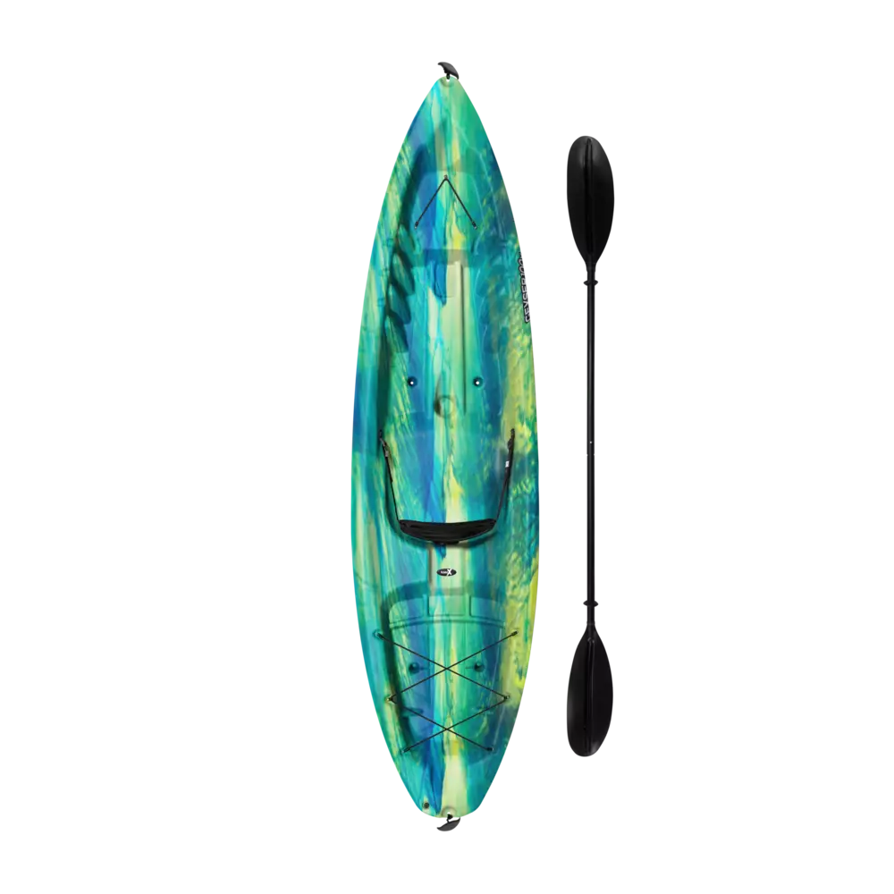 PELICAN - GEYSER 100X Recreational Kayak with Paddle - Grey - KVL10P505 - TOP