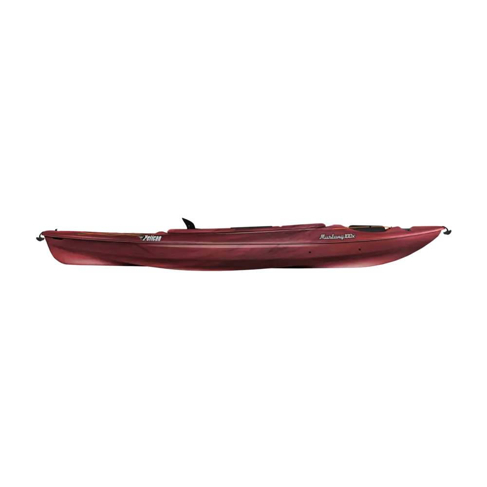PELICAN - Mustang 100X EXO Recreational Kayak - Red - KYF10P325 - SIDE