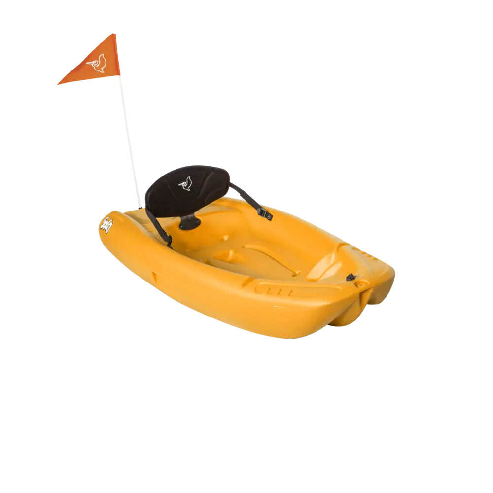 PELICAN - Solo Kids Kayak with Paddle/Flag/Backrest - Orange - KOS06P502-00 - ISO