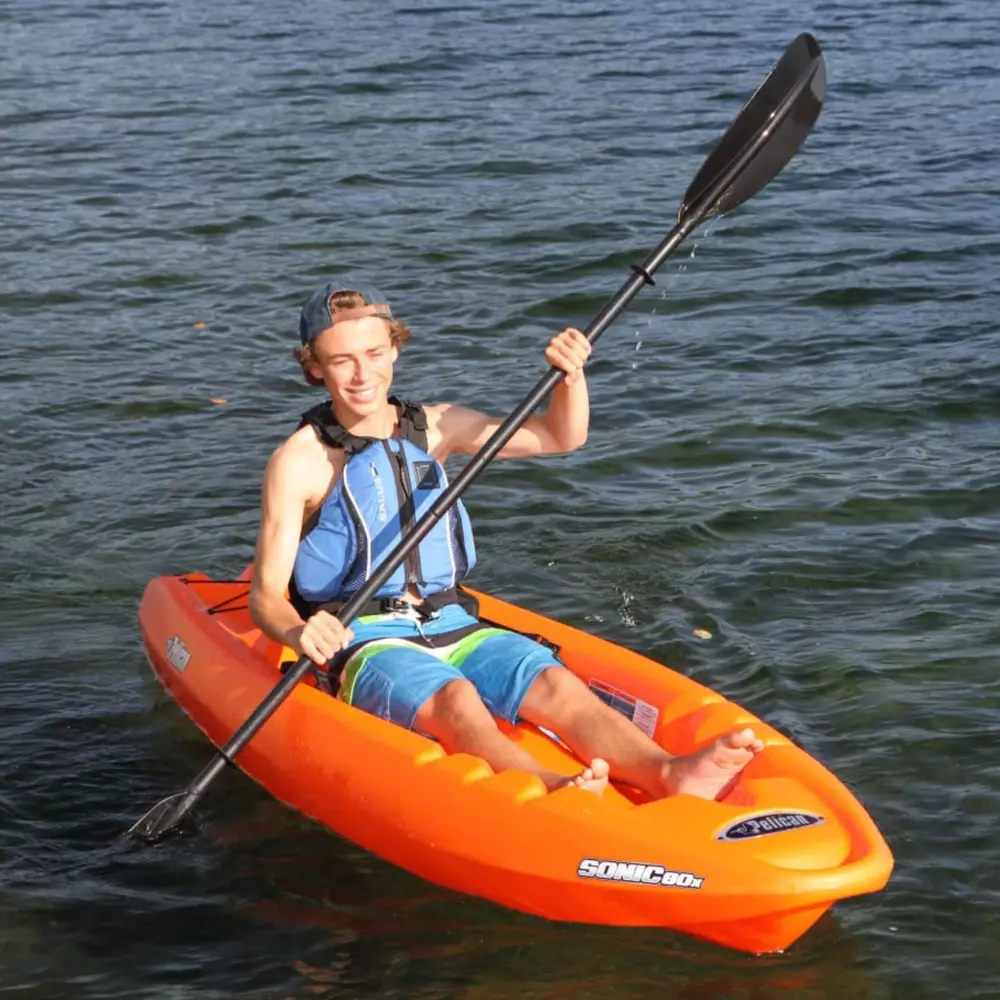 PELICAN - Sonic 80X Kids Kayak - Orange - KOS08P107 - LIFE STYLE 1