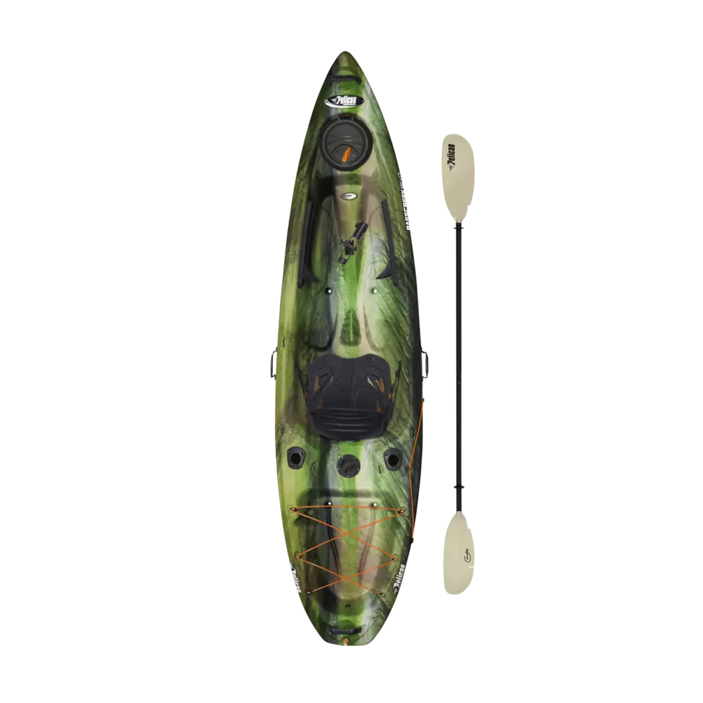 PELICAN - Basscreek 100XP Angler Fishing Kayak - Grey - KWP10P100-00 - TOP