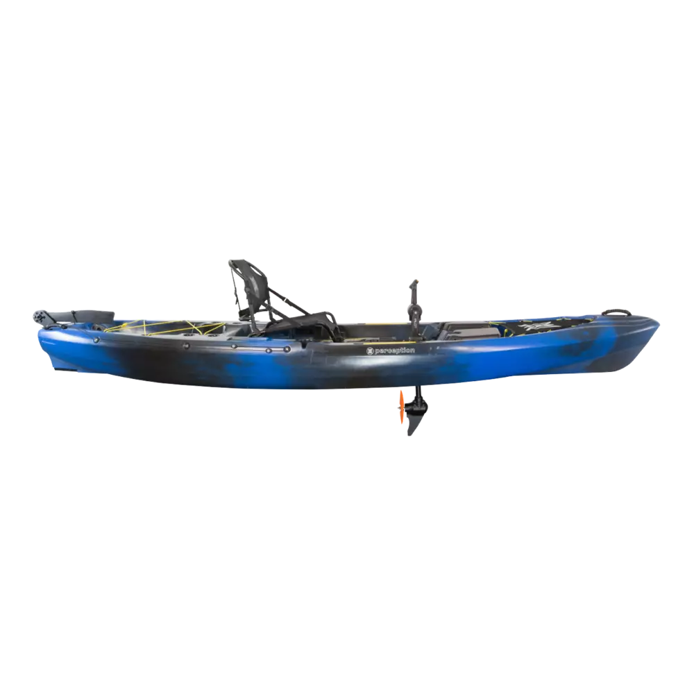 PERCEPTION - Pescador Pilot 12.0 Fishing Kayak - Blue - 9351587157 - SIDE