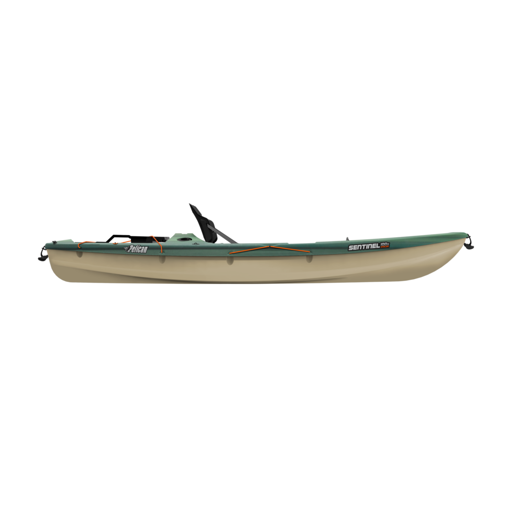 PELICAN - Kayak de pêche Sentinel 100X Angler - Grey - MBF10P100-00 - SIDE