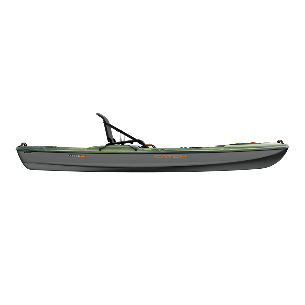 PELICAN - Catch Classic 120 Fishing Kayak - Grey - KRP12P103-00 - SIDE