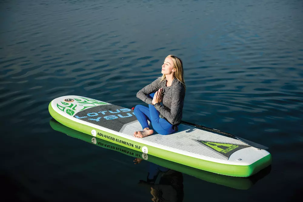 ADVANCED ELEMENTS - Lotus YSUP Inflatable Yoga Board - White - AE1062-G - LIFE STYLE 2