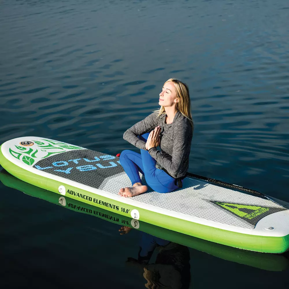 ADVANCED ELEMENTS - Lotus YSUP Inflatable Yoga Board - White - AE1062-G - LIFE STYLE 2