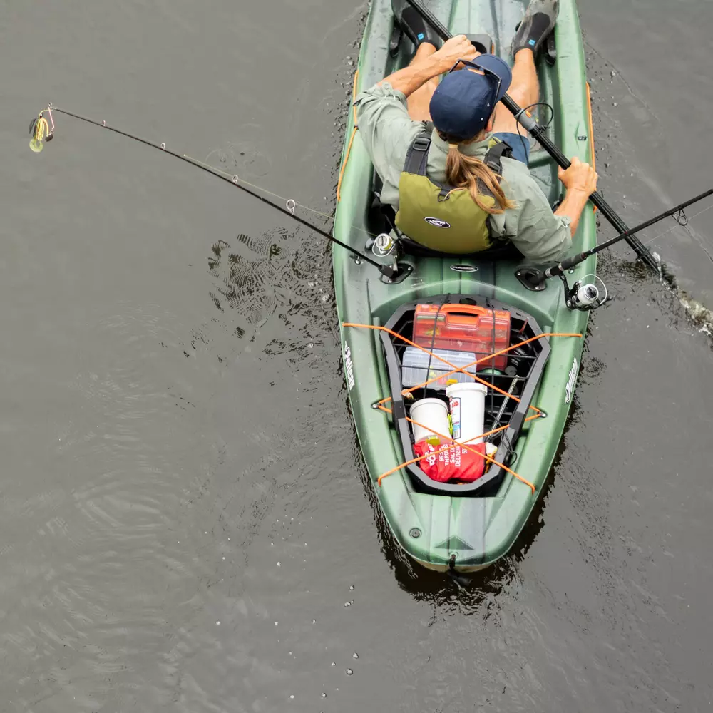 PELICAN - Sentinel 100X Angler Fishing Kayak - Grey - MBF10P100-00 - LIFE STYLE 1
