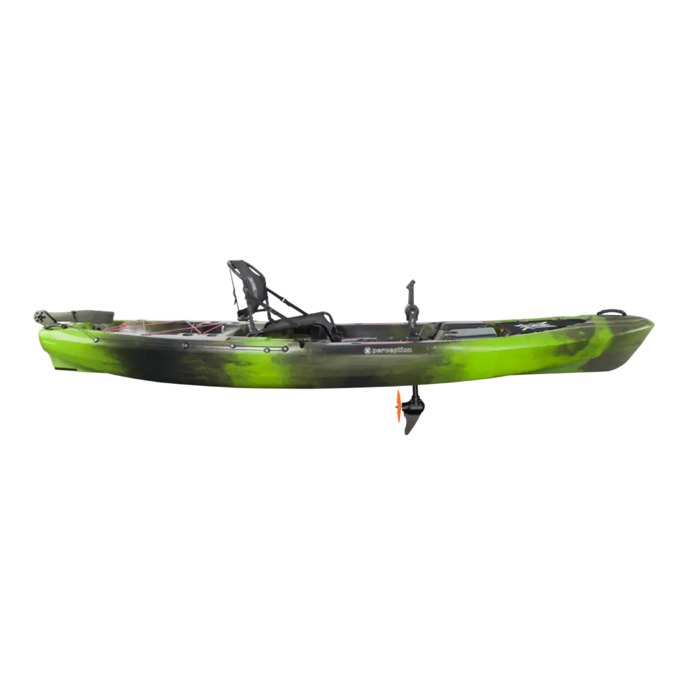 PERCEPTION - Pescador Pilot 12.0 Fishing Kayak - Green - 9351587031 - SIDE