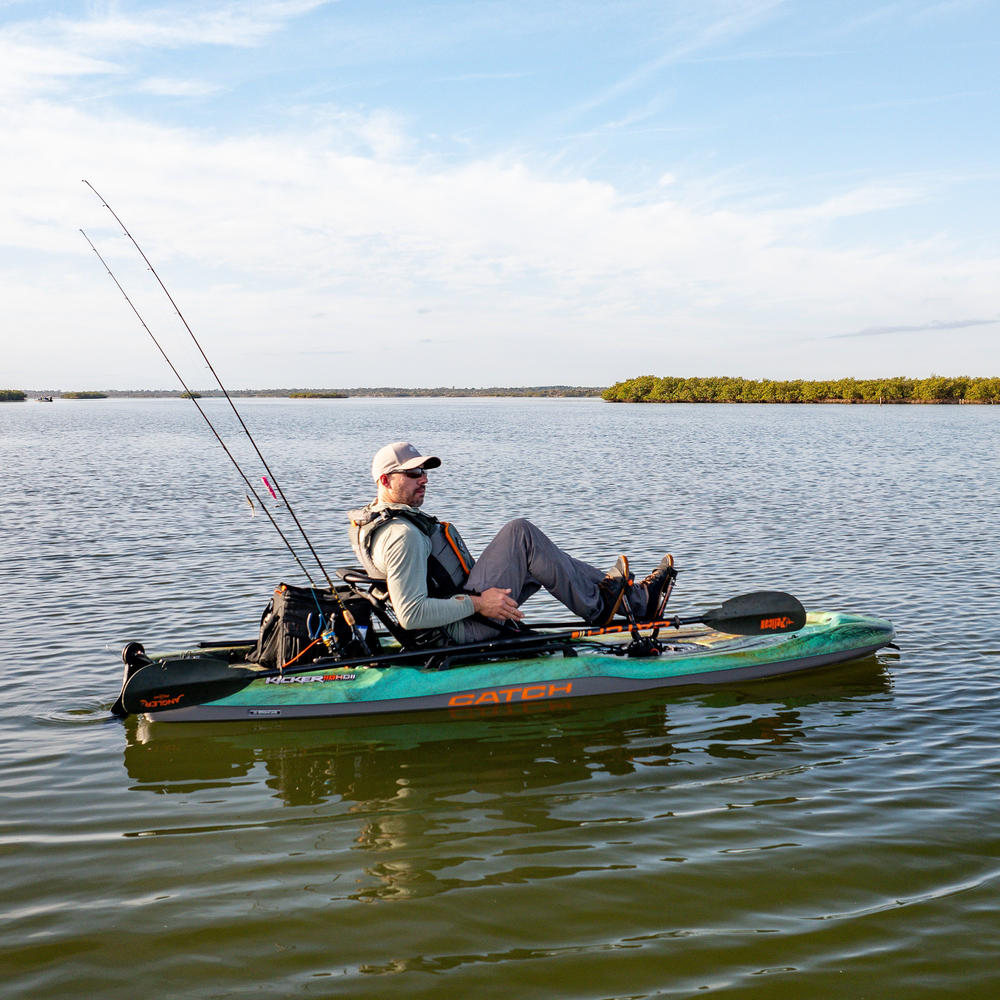 PELICAN - Catch Kicker 110 HDII Angler Pedal Kayak - Brown - MHP10P105-00 - LIFE STYLE 1