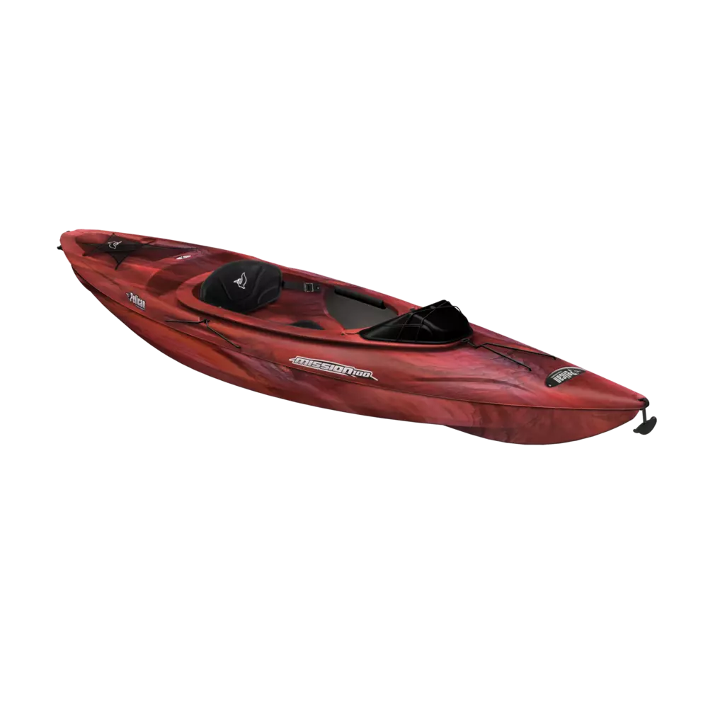 PELICAN - Mission 100 Kayak with Paddle - Red - KAP10P404 - ISO
