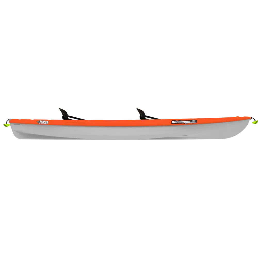 PELICAN - Challenger 130T Angler Tandem Kayak - Orange - KUA13P108 - SIDE