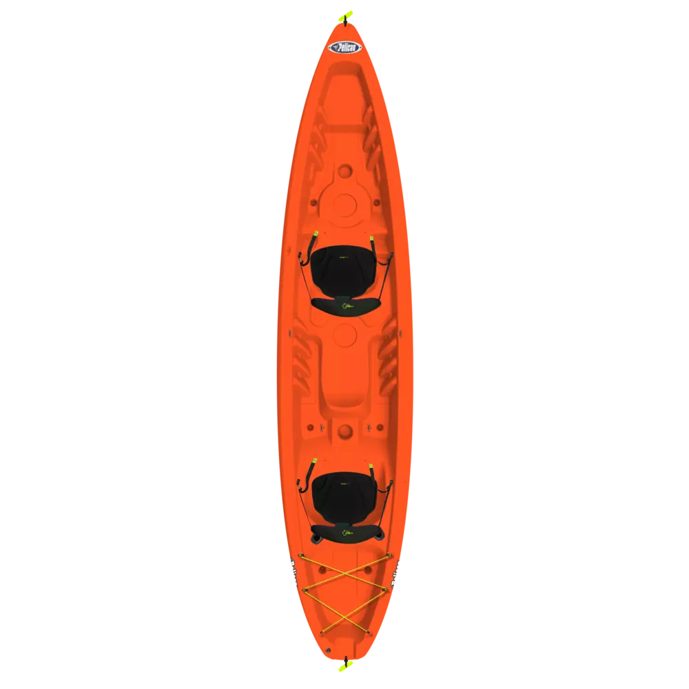 PELICAN - Challenger 130T Angler Tandem Kayak - Orange - KUA13P108 - TOP