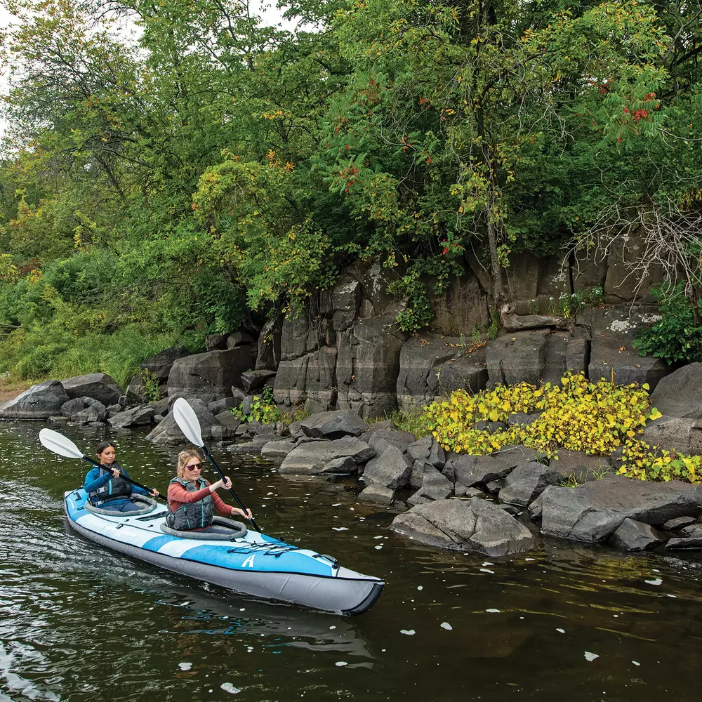 ADVANCED ELEMENTS - AdvancedFrame® Convertible Elite Kayak with Pump - Blue - AE1007-LB-E-P - LIFE STYLE 1