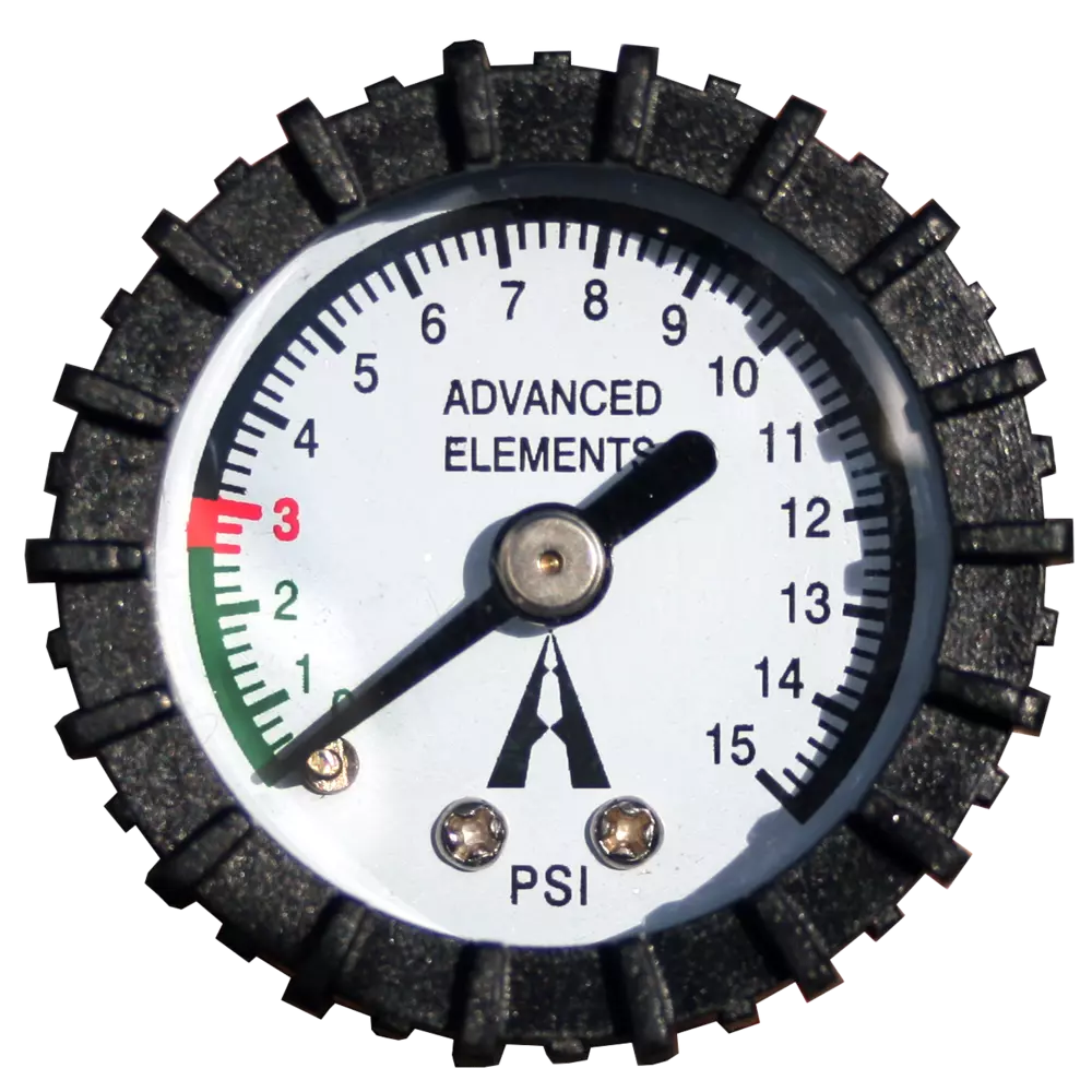 ADVANCED ELEMENTS - Adaptateur de valve à branchement en ligne avec manomètre - Black - AE4000 - TOP