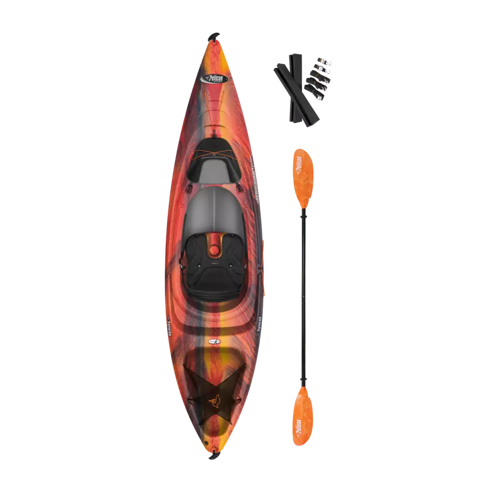 PELICAN - Mission 100 Kayak with Paddle - Yellow - KAP10P103-00 - TOP