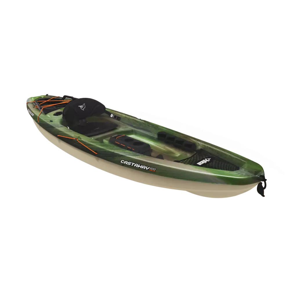 PELICAN - Castaway 100 Angler Fishing Kayak - Grey - MBF10P800 - ISO