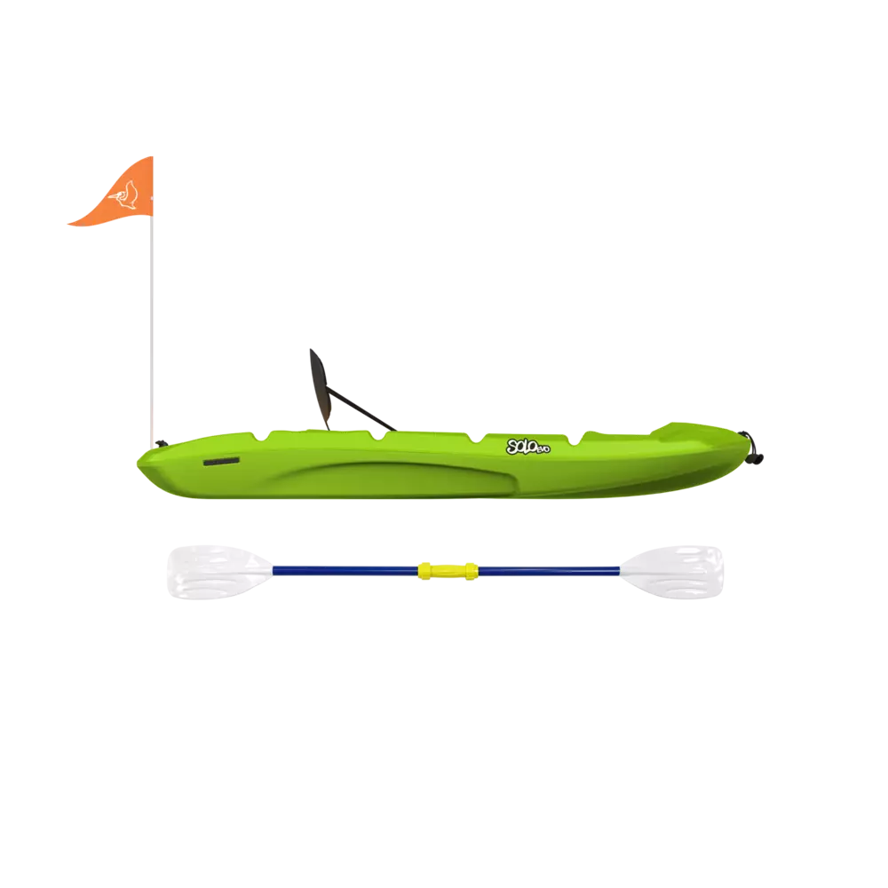 PELICAN - SOLO EVO DLX Kids Kayak with Paddle - Green - MJS06P505 - SIDE