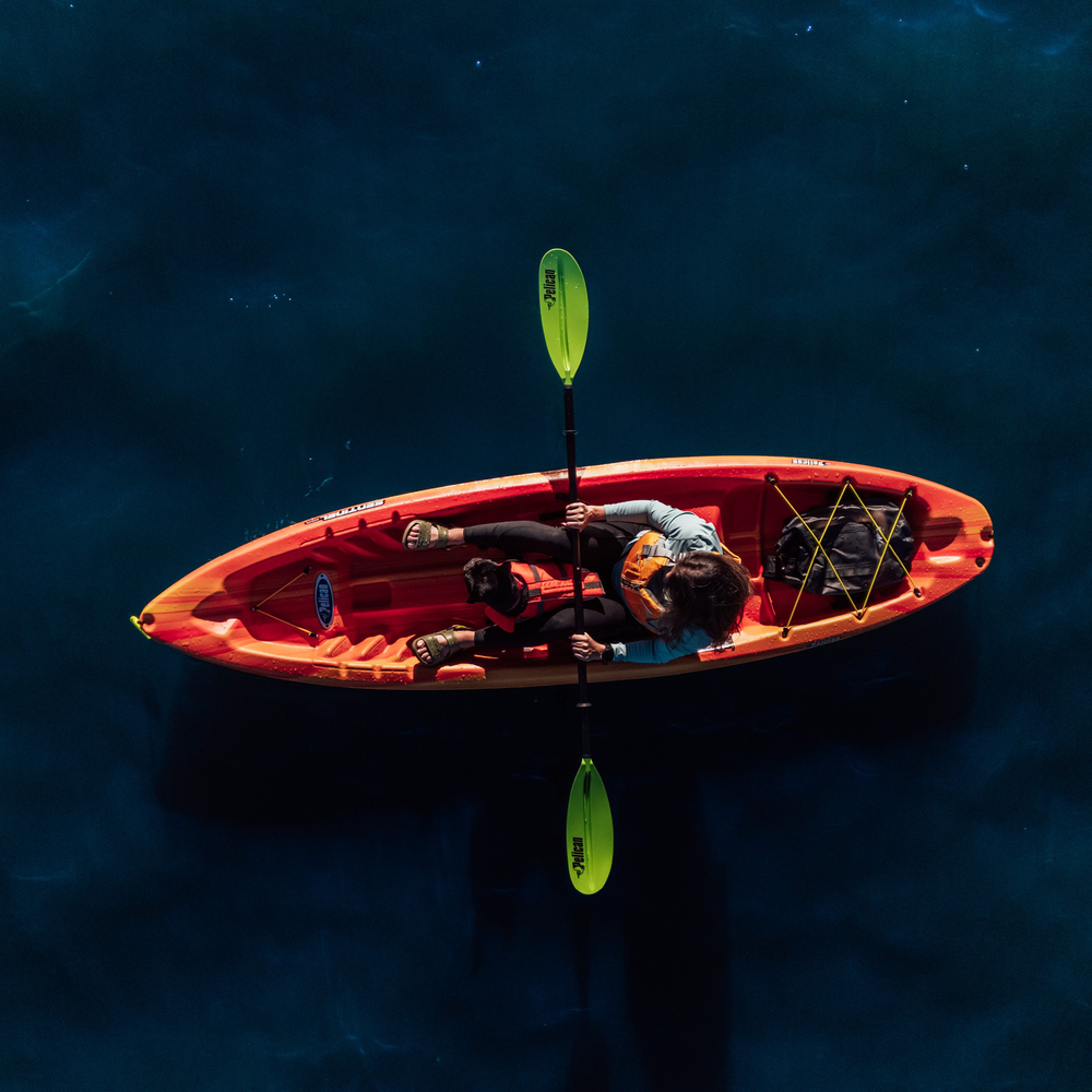 PELICAN - Sentinel 100 Recreational Kayak - Yellow - KVL10P105-00 - LIFE STYLE 2