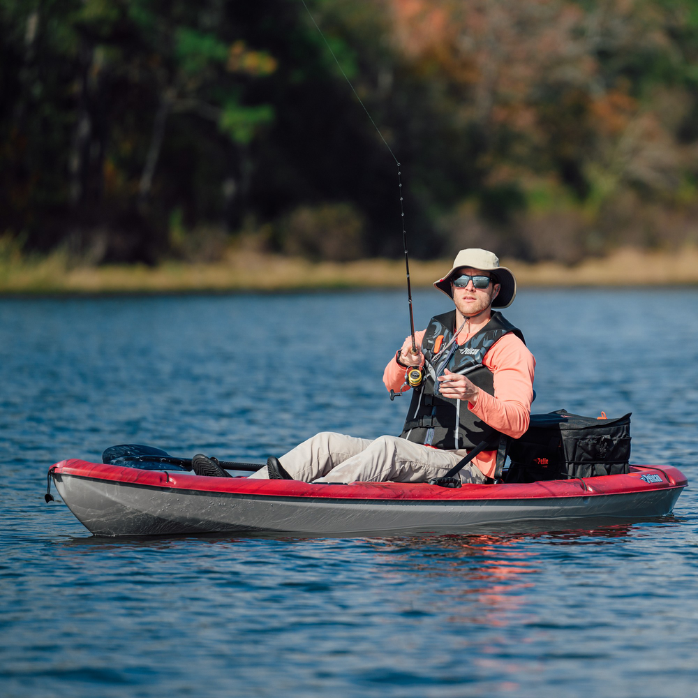 PELICAN - Sentinel 100XP Angler Fishing Kayak - Red - MGL10P105-00 - LIFE STYLE 3
