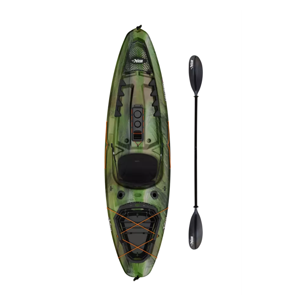 PELICAN - Castaway 100 Angler Fishing Kayak - Grey - MBF10P800 - TOP