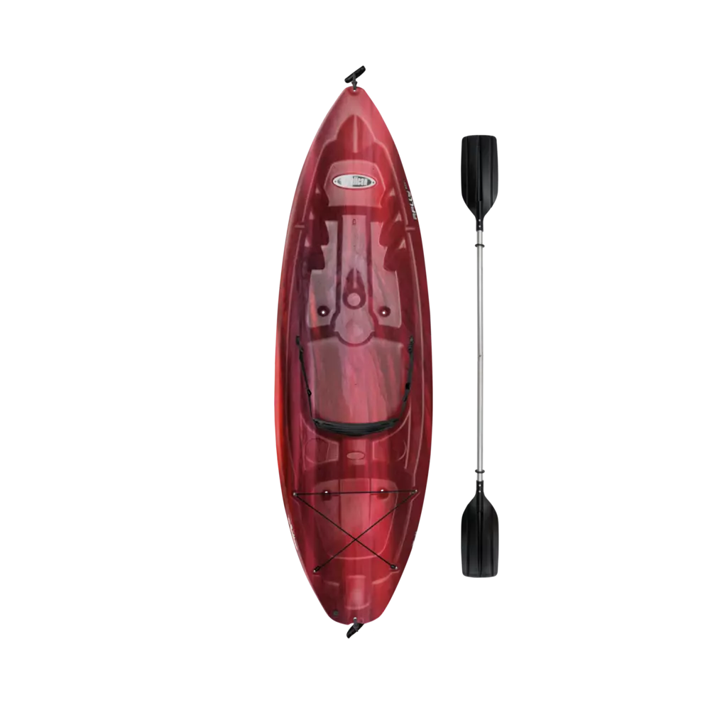 PELICAN - Rally 80X Recreational Kayak with Paddle - Red - KVF08P505 - TOP