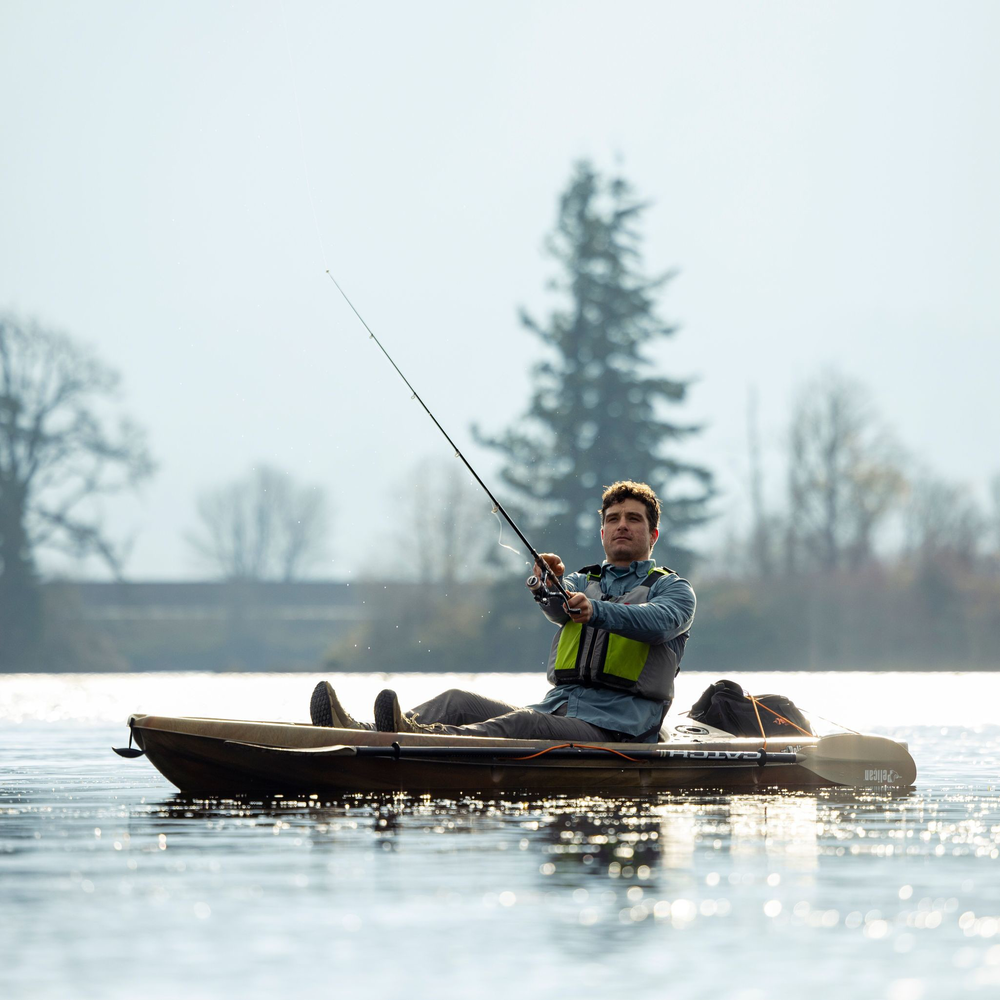 PELICAN - Motion 100X Angler Fishing Kayak - Grey - MBL10P305 - LIFE STYLE 1