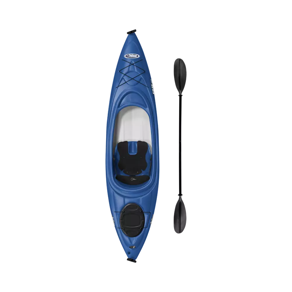 PELICAN - Peak 100 Recreational Kayak with Paddle - Blue - KXA10P301 - TOP