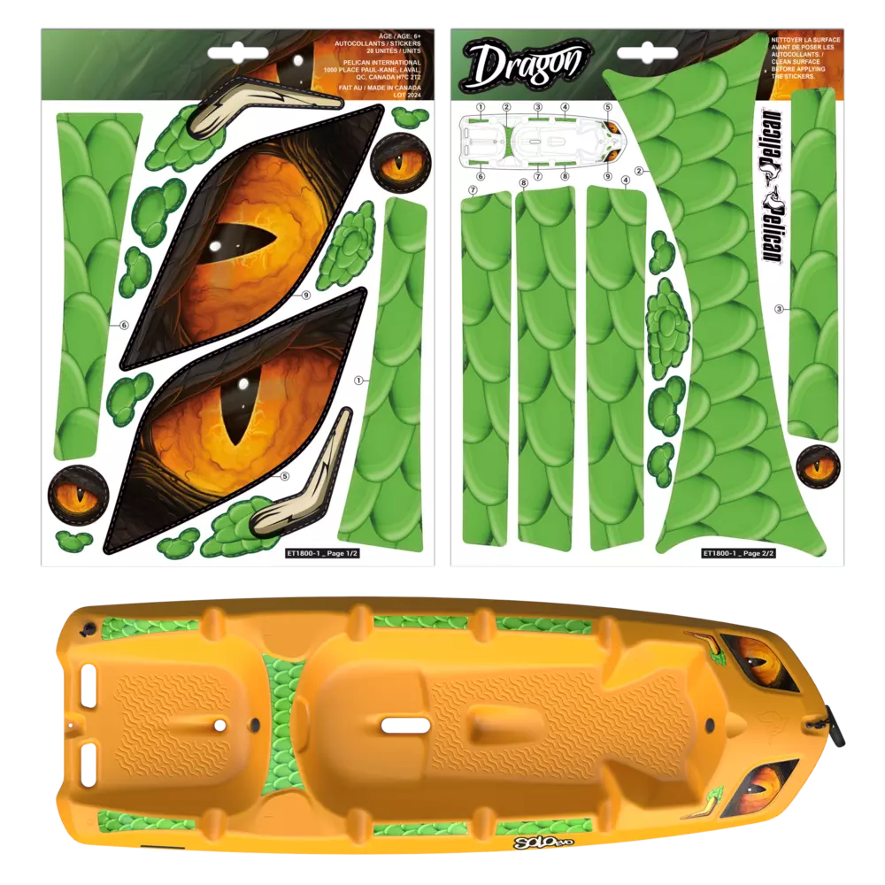 PELICAN - Dragon Decals for Solo Evo Kids Kayak -  - PS3252-00 - ISO