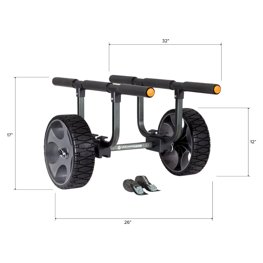 WILDERNESS SYSTEMS - Heavy-Duty Kayak Cart With 12" No-Flat Wheels - Black - 8070121 - LIFE STYLE 2