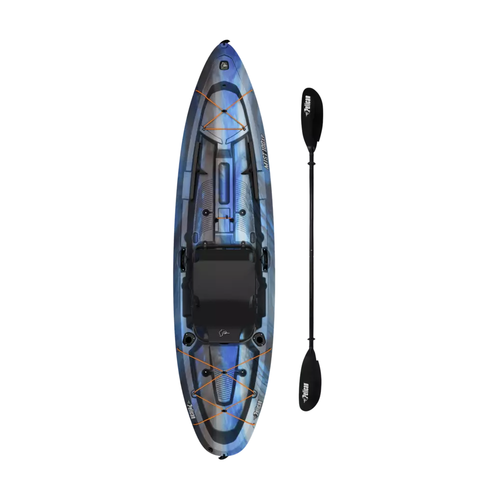 PELICAN - Mist 100XP Angler kayak with Paddle - Grey - MGF10P102-00 - TOP