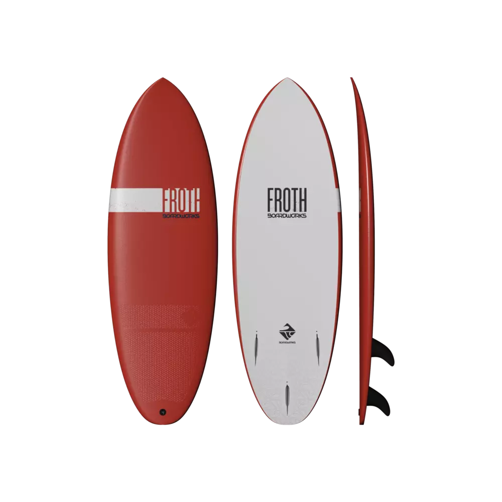 BOARDWORKS - Planche shortboard Froth de 1,7 m (5,5 pi) - Red - 4430299510 - TOP 
