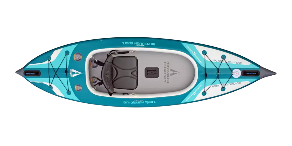 ADVANCED ELEMENTS - AirVolution™ Sport Recreational Kayak with Pump - Blue - AE3028-B - TOP