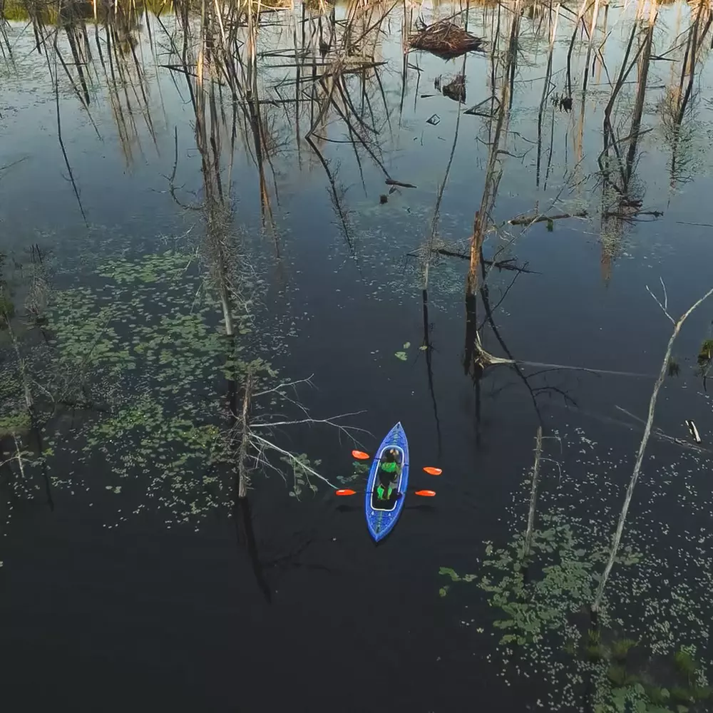 ADVANCED ELEMENTS - AirVolution2™ Recreational Kayak with Pump - Blue - AE3030 - LIFE STYLE 1