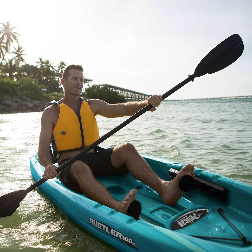 PELICAN - Rustler 100X Recreational Kayak - Blue - KVP10P100 - LIFE STYLE 1