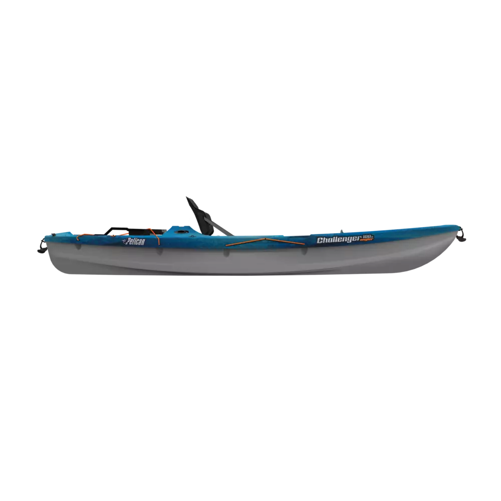 PELICAN - Challenger 100X Angler Fishing Kayak - Grey - MBL10P605 - SIDE