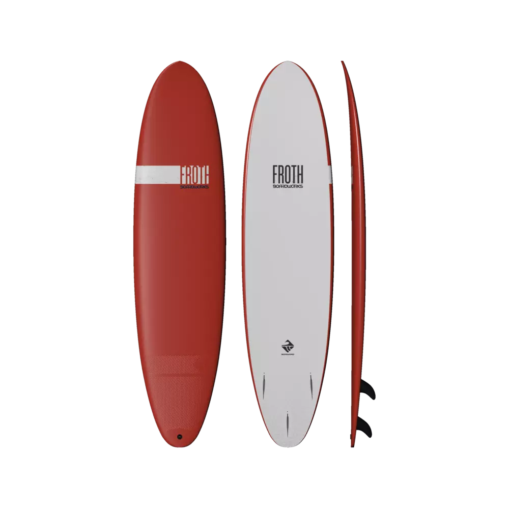 BOARDWORKS - Planche longboard Froth de 2,4 m (8 pi) - Red - 4430319510 - TOP 