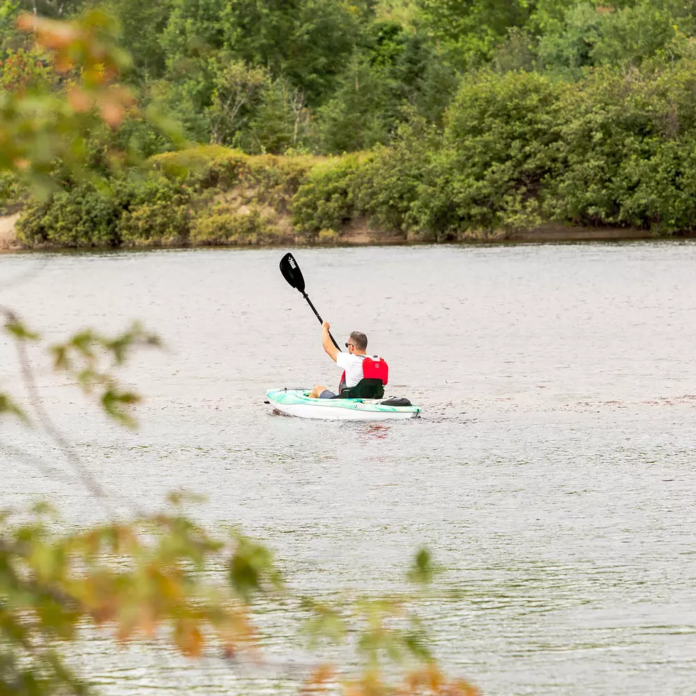 PELICAN - Argo 100X EXO Recreational Kayak with Paddle - Grey - KFF10P302-00 - LIFE STYLE 1