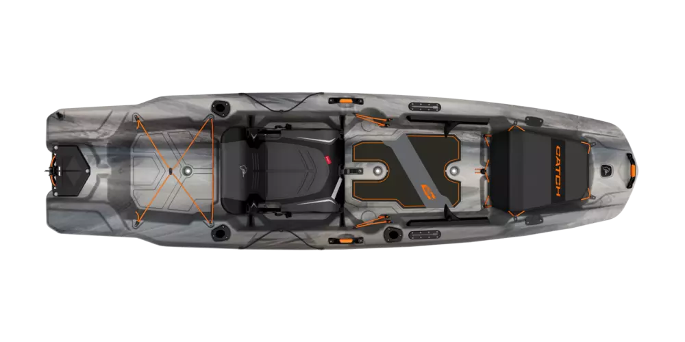 PELICAN - Catch Mode 110 Fishing Kayak - Grey - MIF11P102-00 - TOP