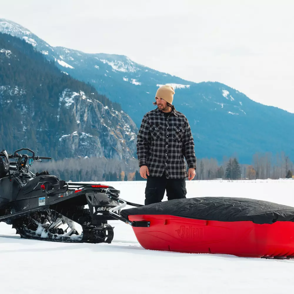 PELICAN - Trek Sport 94 Utility Sled with Runners, Tow Hitch & Travel Cover - Black - LHT94PA01-00 - LIFE STYLE 2