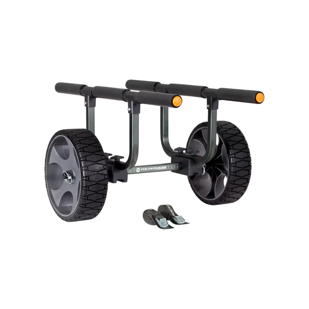 WILDERNESS SYSTEMS - Heavy-Duty Kayak Cart With 12" No-Flat Wheels - Black - 8070121 - TOP 