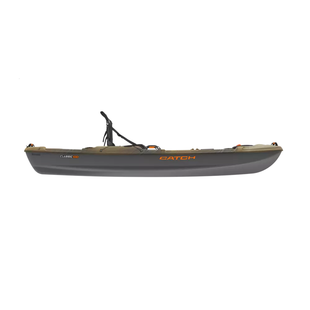 PELICAN - Catch Classic 100 Fishing Kayak - Grey - KRP10P102-00 - SIDE