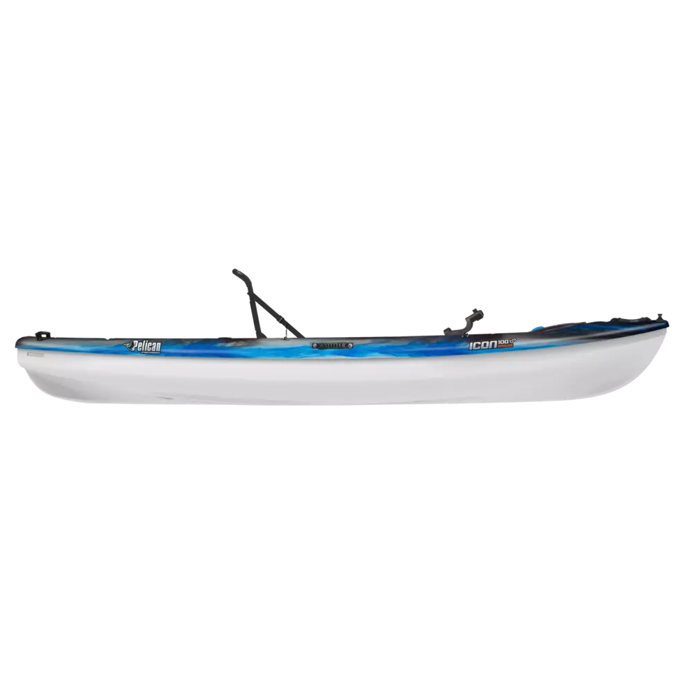 PELICAN - Kayak Icon 100XP Angler Fishing Kayak - Grey - KBP10P309 - SIDE