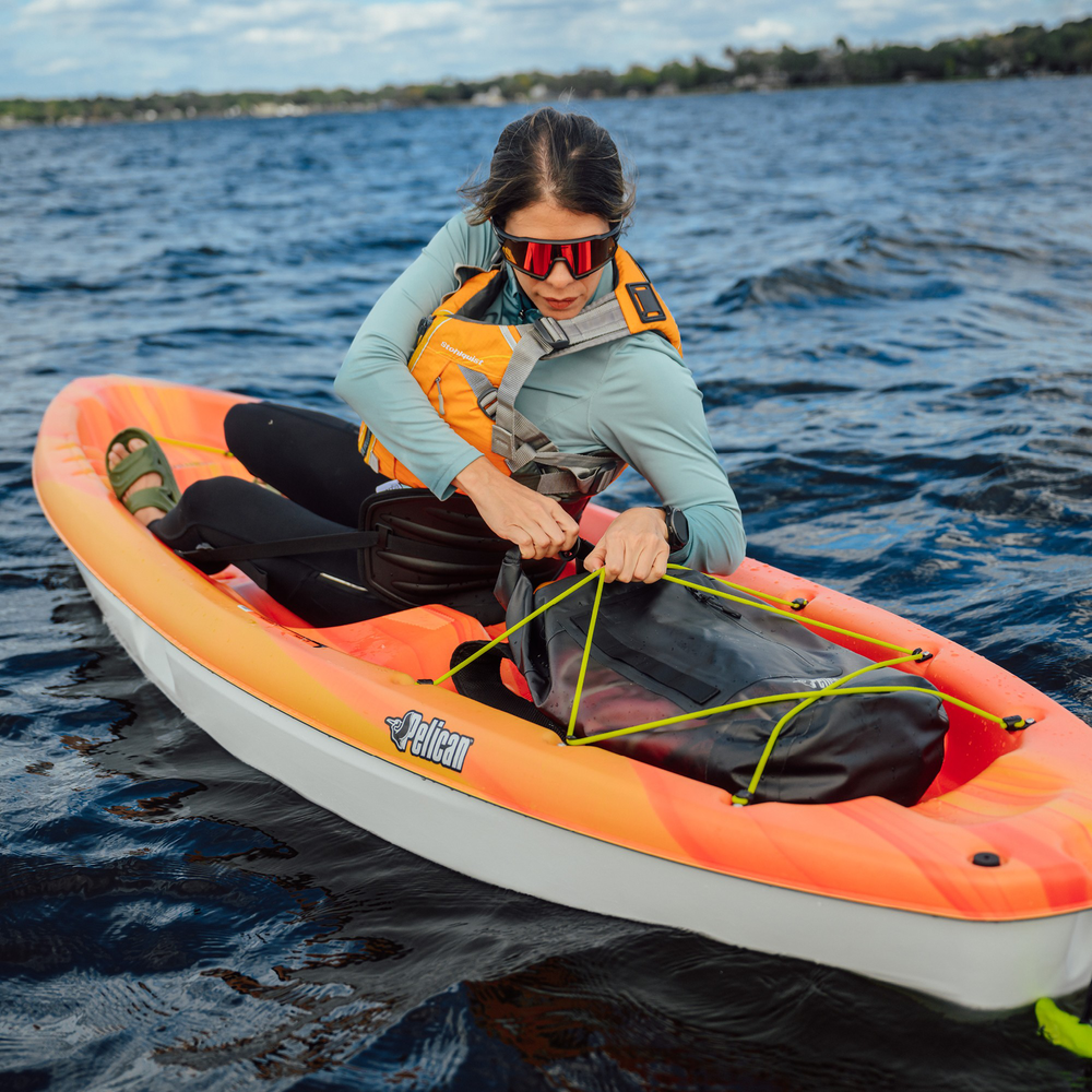 PELICAN - Sentinel 100 Recreational Kayak - Yellow - KVL10P105-00 - LIFE STYLE 3