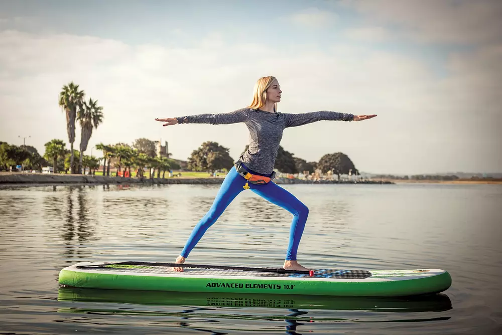 ADVANCED ELEMENTS - Lotus YSUP Inflatable Yoga Board - White - AE1062-G - LIFE STYLE 3