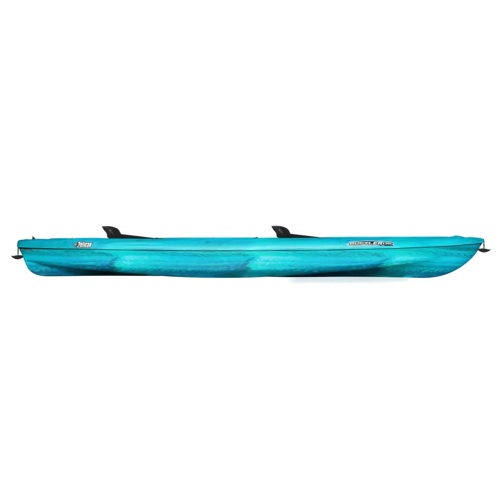 PELICAN - RUSTLER 130T Tandem Recreational Kayak with Paddle - White - KUF13P102-00 - SIDE